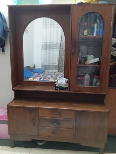 Wooden Dressing table cum showcase for sale