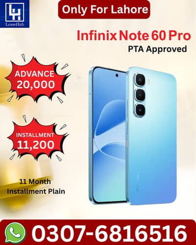 Infinix note 60 Pro Pta Approved on Easy Installment only Lahore