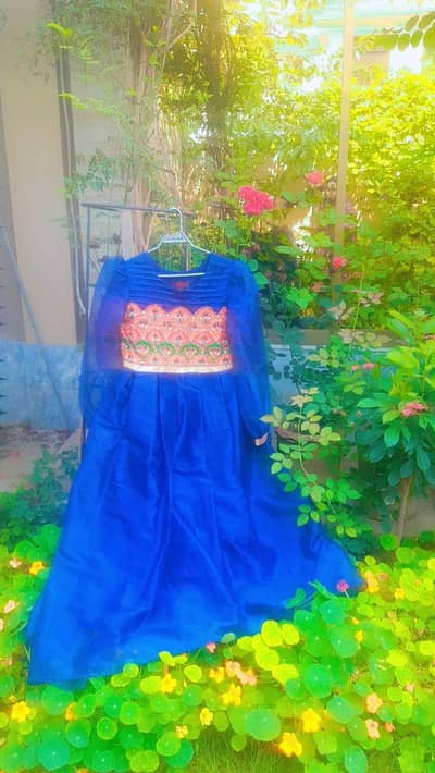 blue Zahra Ahmad brand frock