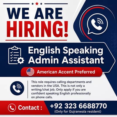 English Speaking Admin Assistant || Nighjt Shift (USA) (JOBS)