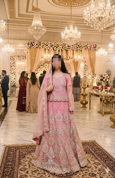 Bridal maxi|Walima Dress|Wedding Dress |Bridal Dress |pink maxi