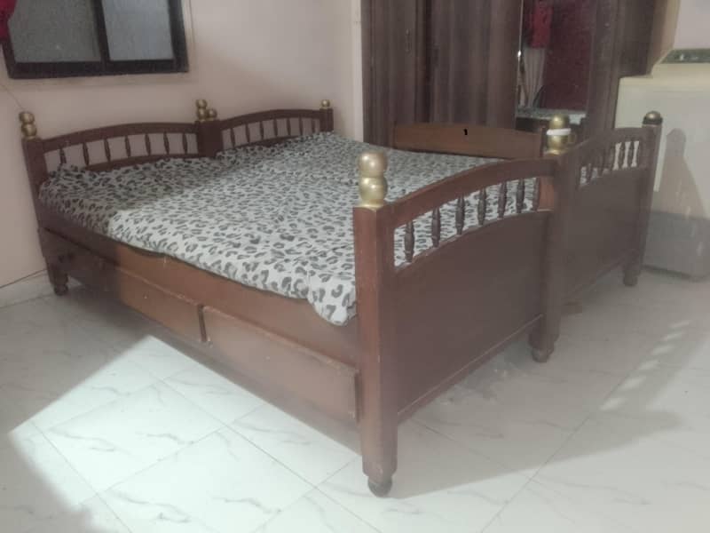Bunk Bed , , مضبوط لکڑی کا بنک بیڈ /دو سنگل بیڈ ،، مناسب قیمت 0