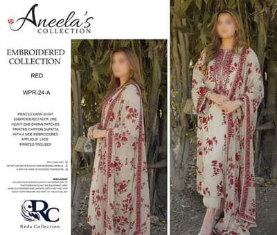 3pc women embroidery dress