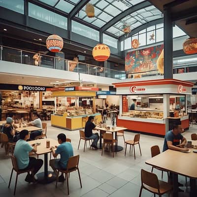 65 Sqft Food Kiosk in Food Court Of Prime Mall Al-Kabir Downtown Commercial
