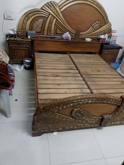 Double Bed,side tables and dressing table, durable and good condition
