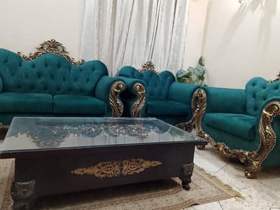 7 seater new sofa set . with free covers