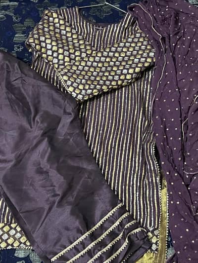 Beautiful Purple 3 piece New Dress