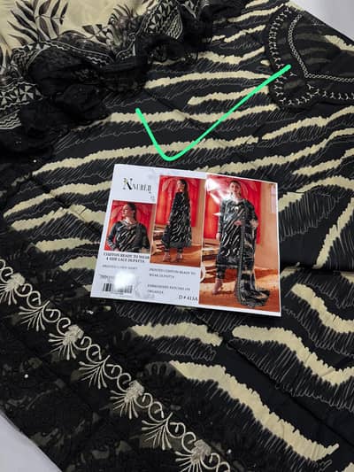 beautiful unstitched 3 PC suit lawn with shiffon duppatta only Rs 3750