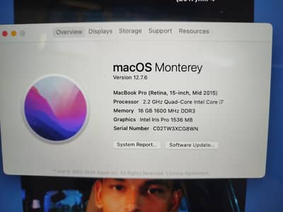 MacBook Pro Mid 2015 Quad Core Intel Core i7
