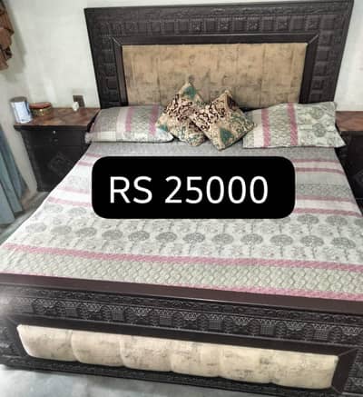 2 Beds for sale wooden made price 25000 ,20000