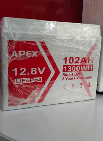 Apex 1.3KW 12.8v 102amp 8000LC 5 year replacement warranty IP65