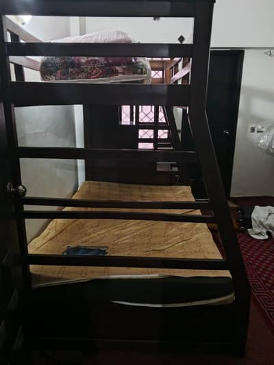 Bunk Bed Strong Wooden Material