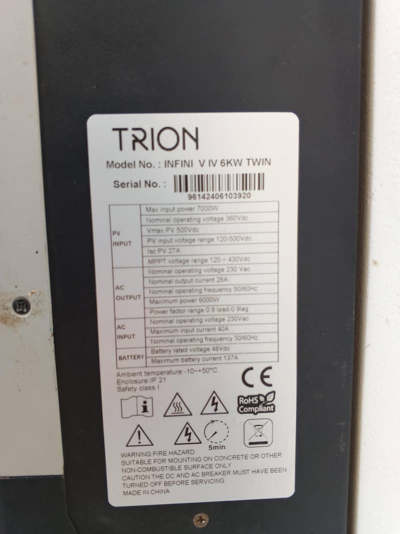 Trion 6KW 10