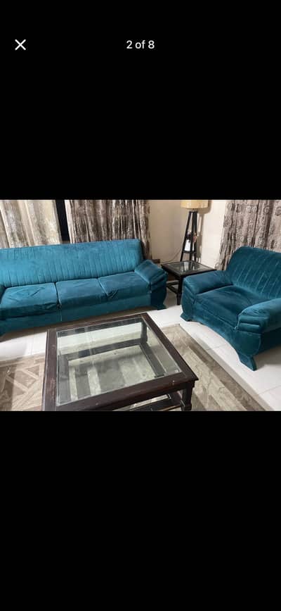 7 seater sofa set with center table and 2 side tables