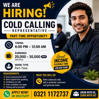 Cold Calling agent | PART TIME | CALL CENTER