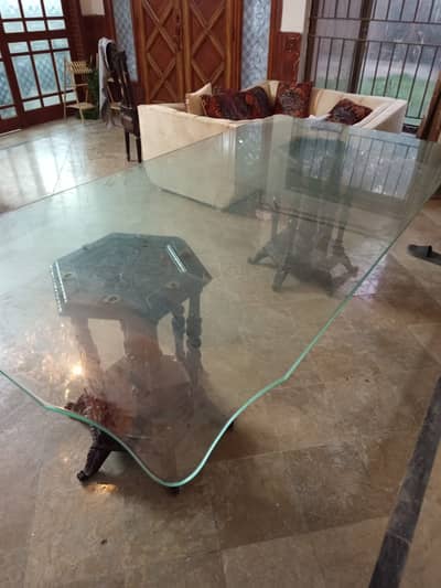 Mirror Dining Table with 8 Chairs for Sale
