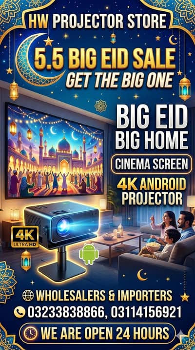 4K FULL HD MINI SMART ANDROID MULIYMEDIA PROJECTOR HOME CINEMA.