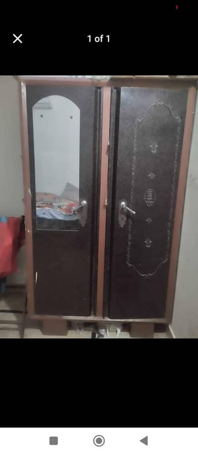 iron almari 2 door with lock