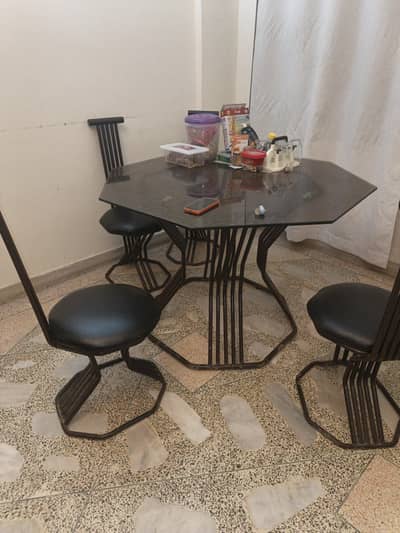 dining table with four chairs