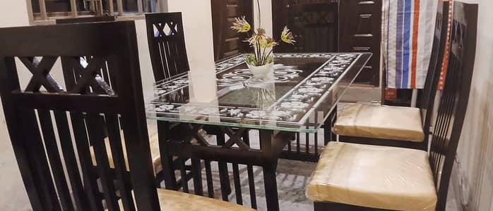 New Glass Dining Table Six  Chairs. . Urgent Sale.