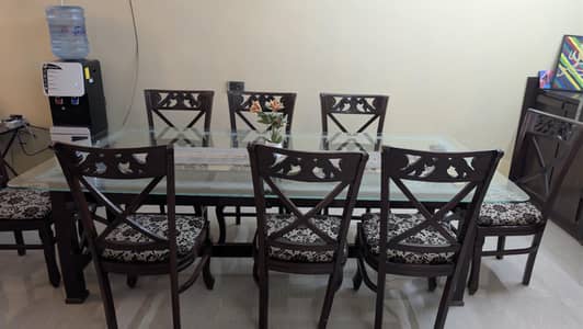10-Seater Dining Table Set – Custom Made (Dark Brown)