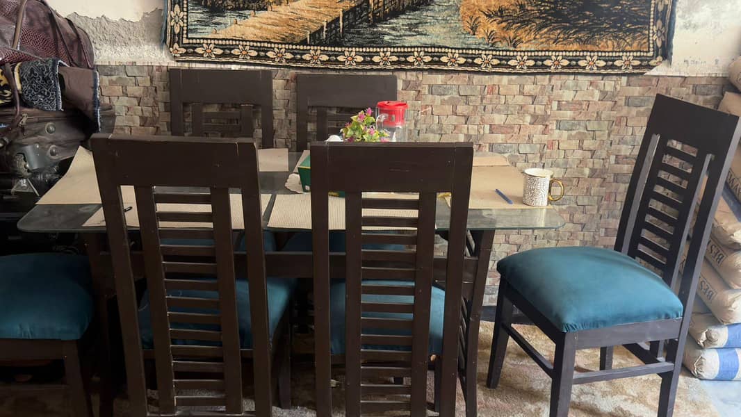 sofa 5 seeter & dinning table 2