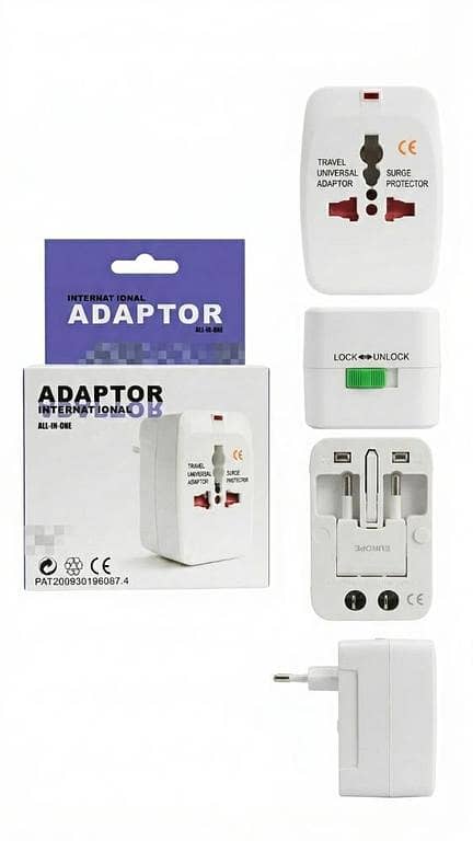 Universal International Travel Adaptor - Multi-Country Wall Plug