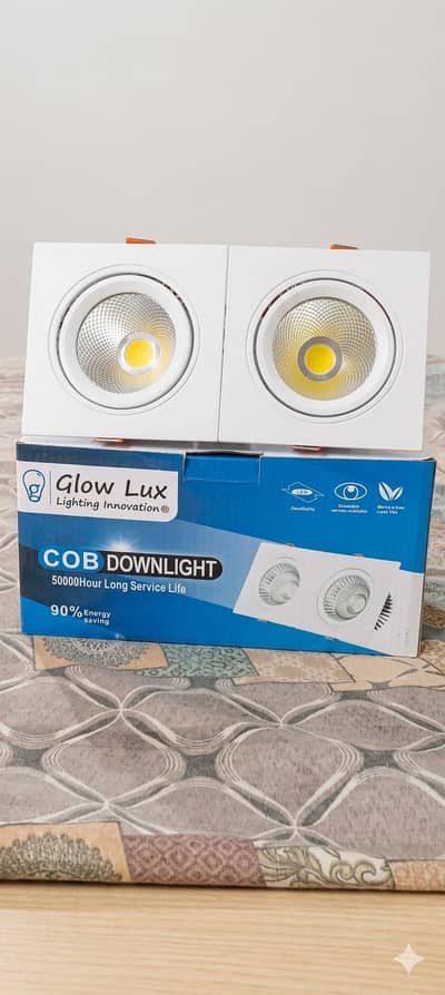 Glow Lux COB Downlight - High Quality White Light (Double)