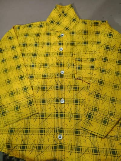 Brand New yellow Check Shirt. . Medium Size