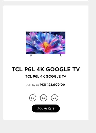 Tcl 55P6L just 1 day use - whatsapp please only serious buyers