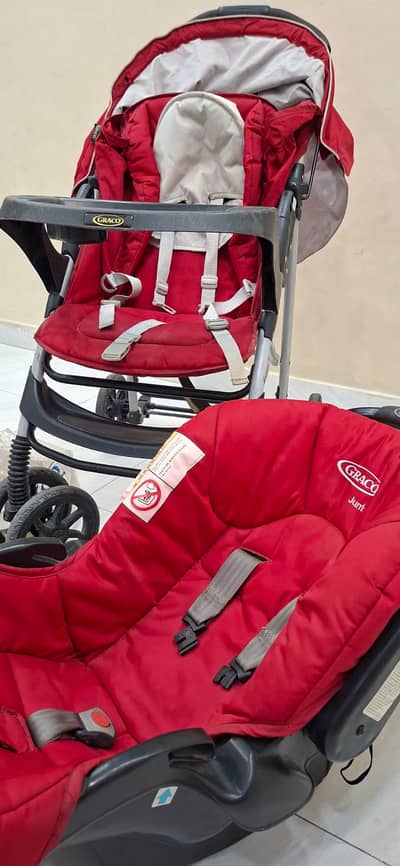 Pram Stroller and Car seat, GRACO