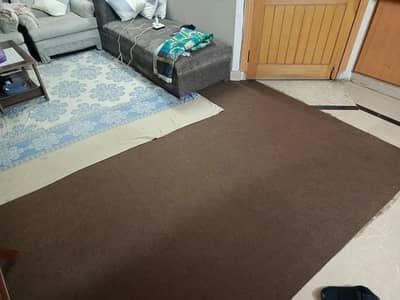 Large Room Carpet with Foam In Good Condition