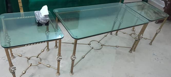 Centre Table Set ,  12mm Green Sheesha