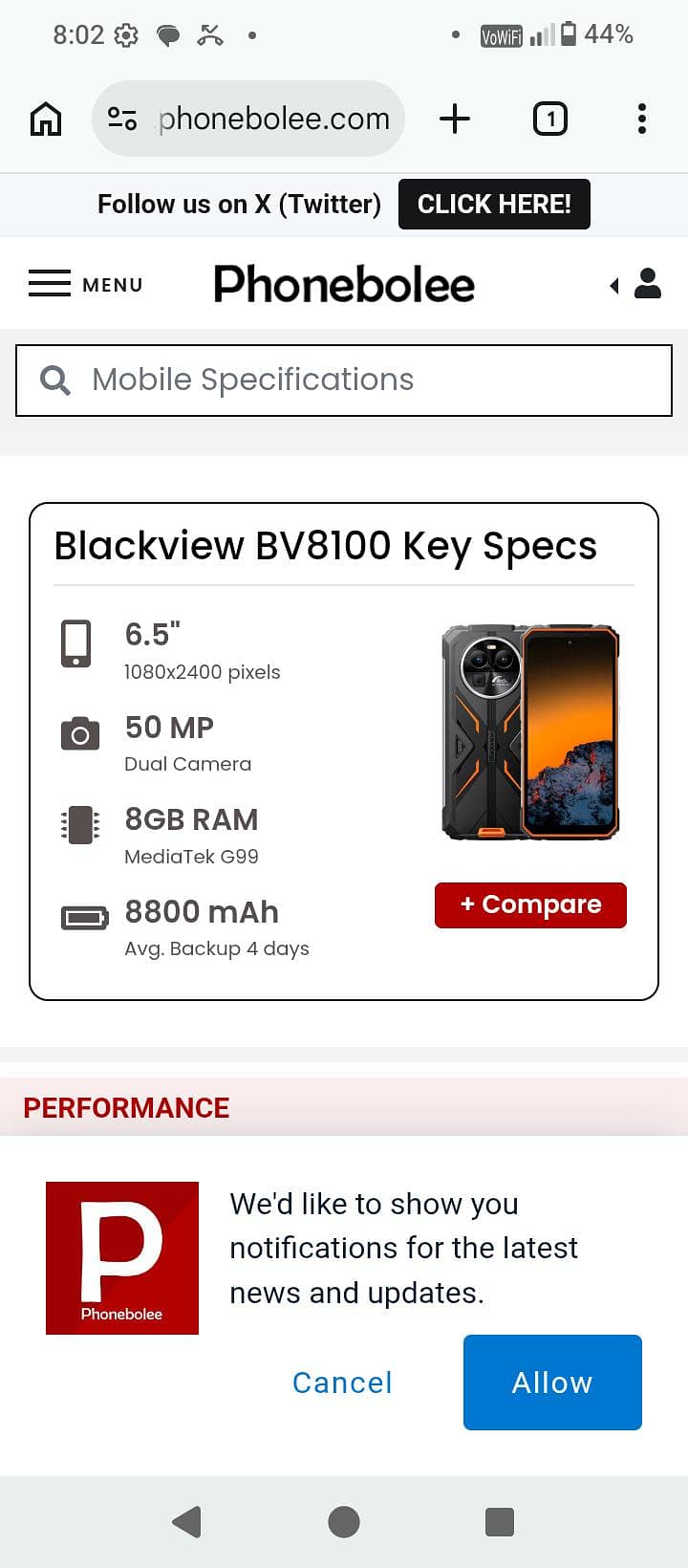 Blackview BV8100 5