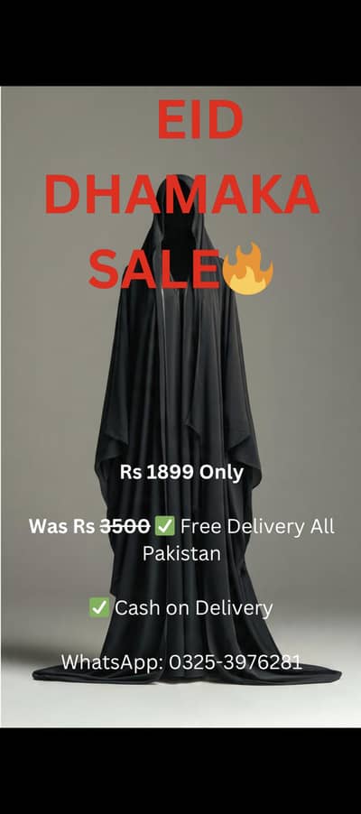 Eid DHAMAKA Sheikh Zayed Abaya Rs 1899 Free COD