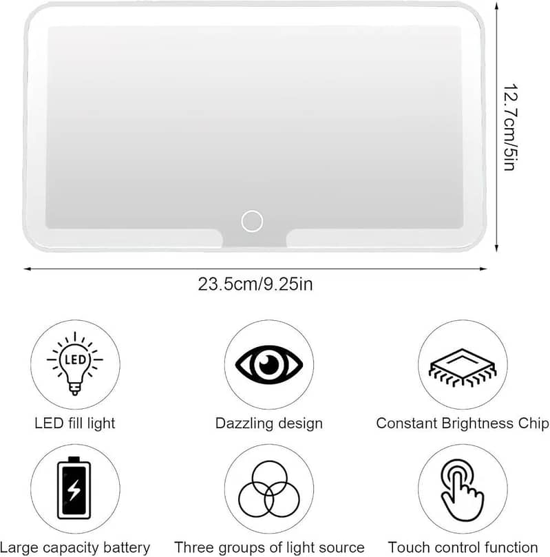 LED Sun Visor Mirror Light 1