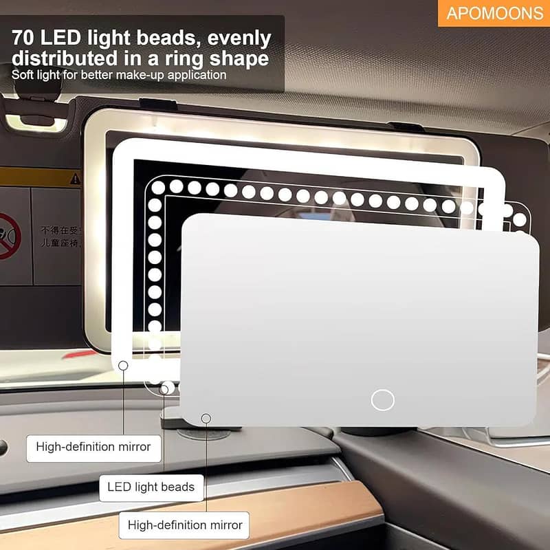 LED Sun Visor Mirror Light 2