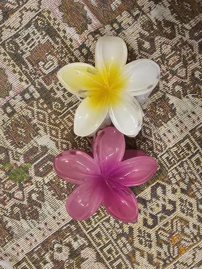 tropical flower hair clip