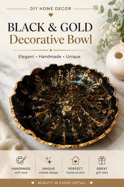 Dining table decoration bowl made of resin