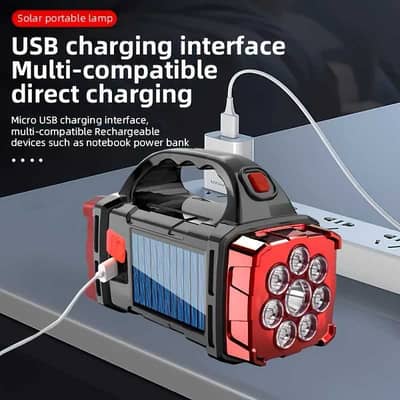 2-in-1 Solar Rechargeable LED Handy Light – Dual-Sided Emergency Bulb