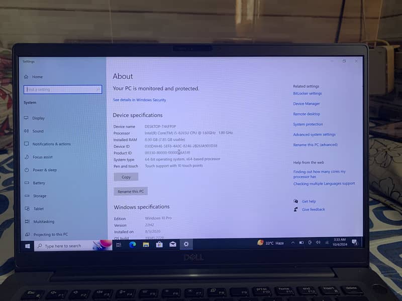 Dell Corei5 8th generation sensitive touchscreen 3