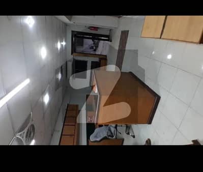 Semi furnished portion for rent at pechs block 6 main shahra e faisal karachi