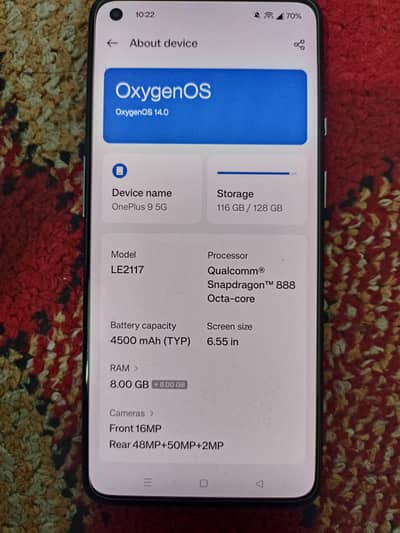 ONEPLUS 9 8/128 approved  9/10