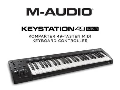 The M-Audio Keystation 49 MK3 is a lightweight, 49-key USB MID