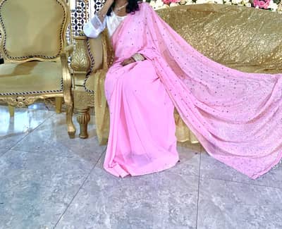 Baby pink saree
