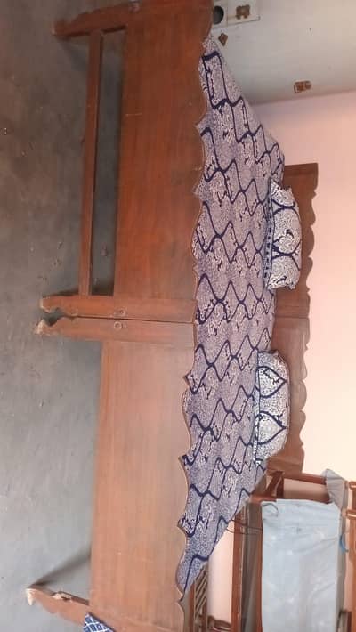 Custom Made Solid Wooden Single Bed.