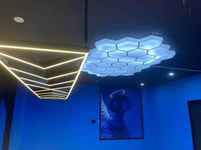 Modern Triangle LED Hanging Light - Geometric Chandelier
