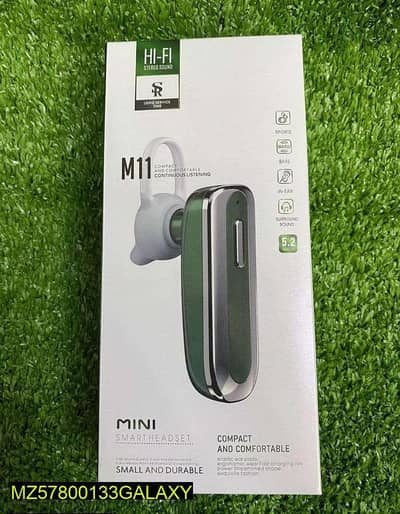 M11 mini smart Bluetooth headset green silver