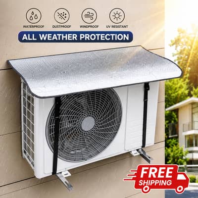 Silver AC Cover Waterproof Dustproof Windproof | Heavy Duty Outdoor