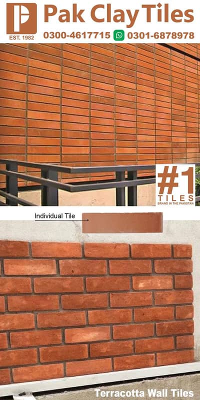 Red Gutka Brick Wall Tiles in Pakistan